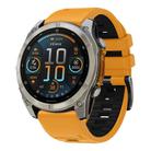 For Garmin 26mm Official Two Color Screw Buckle Quick Release Silicone Watch Band(Orange Black) - 1