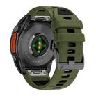 For Garmin 26mm Official Two Color Screw Buckle Quick Release Silicone Watch Band(Army Green Black) - 2