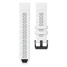 For Garmin 22mm Official Two Color Screw Buckle Quick Release Silicone Watch Band(White Black) - 3