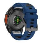 For Garmin 22mm Official Two Color Screw Buckle Quick Release Silicone Watch Band(Royal Blue Black) - 2