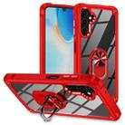 For Samsung Galaxy A26 5G TPU + PC Lens Protection Phone Case with Ring Holder(Red) - 1