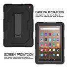For Amazon Kindle Fire HD 8 (2020) B2 Contrast Color Silicone + PC Protective Case with Holder(Black+Black) - 3