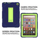 For Amazon Kindle Fire HD 8 (2020) B2Contrast Color Silicone + PC Protective Case with Holder(Navy Blue+Olivine) - 3