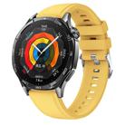 For Huawei Watch GT 5 46mm Official 22mm Silicone Watch Band(Yellow) - 1