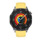 For Huawei Watch GT 5 46mm Official 22mm Silicone Watch Band(Yellow) - 3