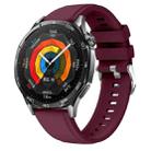 For Huawei Watch GT 5 46mm Official 22mm Silicone Watch Band(Wine Red) - 1