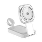 C40 Folding 3 in 1 MagSafe Magnetic Wireless Charger with LED Light(White) - 1