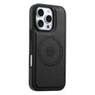 For iPhone 16 Pro Max Denior Carbon Fiber Texture Leather MagSafe Phone Case(Black) - 3