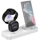 B25 Type-C 4-in-1 Charging Stand Phone Holder for Samsung Watch / Galaxy Buds(White) - 1