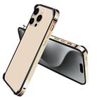 For iPhone 15 Pro TPU + Aluminum Alloy Frame Phone Case(Gold) - 1