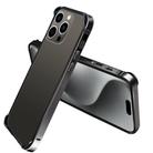 For iPhone 16 Pro Max TPU + Aluminum Alloy Frame Phone Case(Black) - 1