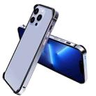For iPhone 13 Pro Max TPU + Aluminum Alloy Frame Phone Case(Blue) - 1