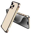 For iPhone 13 Pro TPU + Aluminum Alloy Frame Phone Case(Gold) - 1