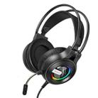 Yesido EK02 Head-mounted Gaming Wired Earphone with RGB Fixed Color Light(Black) - 1