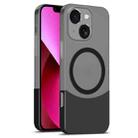 For iPhone 13 Dual Color Stitching MagSafe Magnetic PC Phone Case(Black) - 1