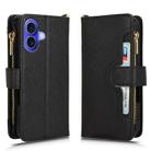 For iPhone 16 Litchi Texture Zipper Leather Phone Case(Black) - 2