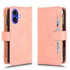 For iPhone 16 Litchi Texture Zipper Leather Phone Case(Pink) - 2