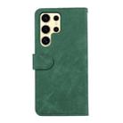 For Samsung Galaxy S25 Ultra 5G ABEEL Color Block Magnetic RFID Leather Phone Case(Green-Black) - 3