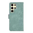 For Samsung Galaxy S25 Ultra 5G ABEEL Frosted Magnetic RFID Leather Phone Case(Cyan) - 3