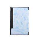 For Samsung Galaxy Tab S8 / Galaxy Tab S7 T870 Marble Texture Pattern Horizontal Flip Leather Case, with Three-folding Holder & Sleep / Wake-up(Blue) - 2