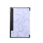 For Samsung Galaxy Tab S8 / Galaxy Tab S7 T870 Marble Texture Pattern Horizontal Flip Leather Case, with Three-folding Holder & Sleep / Wake-up(Purple) - 2