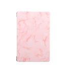 For Samsung Galaxy Tab S8 / Galaxy Tab S7 T870 Marble Texture Pattern Horizontal Flip Leather Case, with Three-folding Holder & Sleep / Wake-up(Pink) - 1