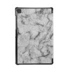For Samsung Galaxy Tab A7 T505 Marble Texture Pattern Horizontal Flip Leather Case, with Three-folding Holder & Sleep / Wake-up(Black Gray) - 3