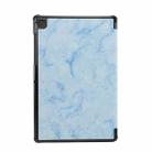 For Samsung Galaxy Tab A7 T505 Marble Texture Pattern Horizontal Flip Leather Case, with Three-folding Holder & Sleep / Wake-up(Blue) - 3