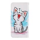 For Vivo S1 Pro 3D Colored Drawing Horizontal Flip PU Leather Case with Holder & Card Slots & Wallet(Red Mouth Cat) - 3