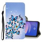 For Vivo S1 Pro 3D Colored Drawing Horizontal Flip PU Leather Case with Holder & Card Slots & Wallet(Multiple Butterflies) - 1