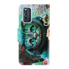 For Vivo V17 3D Colored Drawing Horizontal Flip PU Leather Case with Holder & Card Slots & Wallet(Green Eyes) - 3