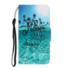 For Vivo V17 3D Colored Drawing Horizontal Flip PU Leather Case with Holder & Card Slots & Wallet(Blue Coconut Grove) - 2