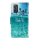 For Vivo V17 3D Colored Drawing Horizontal Flip PU Leather Case with Holder & Card Slots & Wallet(Coconut Tree) - 3