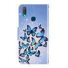 For Vivo Y11 (2019) 3D Colored Drawing Horizontal Flip PU Leather Case with Holder & Card Slots & Wallet(Multiple Butterflies) - 3