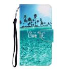 For Vivo Y19 3D Colored Drawing Horizontal Flip PU Leather Case with Holder & Card Slots & Wallet(Coconut Tree) - 2