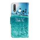 For Vivo Y19 3D Colored Drawing Horizontal Flip PU Leather Case with Holder & Card Slots & Wallet(Coconut Tree) - 3