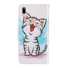 For Vivo Y91 / Y95 / Y91i 3D Colored Drawing Horizontal Flip PU Leather Case with Holder & Card Slots & Wallet(Red Mouth Cat) - 2