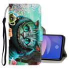 For Vivo Y91c 3D Colored Drawing Horizontal Flip PU Leather Case with Holder & Card Slots & Wallet(Green Eyes) - 1