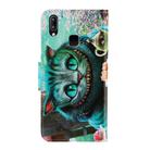 For Vivo Y91c 3D Colored Drawing Horizontal Flip PU Leather Case with Holder & Card Slots & Wallet(Green Eyes) - 3