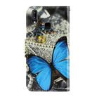For Vivo Y91c 3D Colored Drawing Horizontal Flip PU Leather Case with Holder & Card Slots & Wallet(A Butterfly) - 3