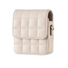 For Samsung Galaxy Z Flip6 BFB04 Plaid Crossbody Fold Phone Bag(Beige) - 2