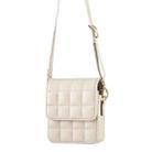 For Samsung Galaxy Z Flip6 BFB04 Plaid Crossbody Fold Phone Bag(Beige) - 3