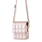 For Samsung Galaxy Z Flip6 BFB04 Plaid Crossbody Fold Phone Bag(Rose Gold) - 3