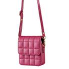 For Samsung Galaxy Z Flip6 BFB04 Plaid Crossbody Fold Phone Bag(Rose Red) - 3