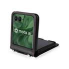 For Motorola Razr 50 Ultra Crossbody Card Bag PU Folding Phone Case(Black) - 3