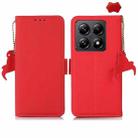 For Xiaomi 14T Pro Side-Magnetic TJ Genuine Leather RFID Phone Case(Red) - 1