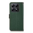 For Xiaomi 14T Pro KHAZNEH Side-Magnetic Litchi Genuine Leather RFID Phone Case(Green) - 3