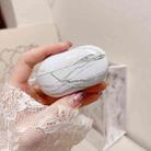 For Beats Solo Buds Marble Texture Glossy PC Earphone Protective Case(White) - 2