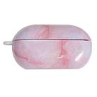 For Beats Solo Buds Marble Texture Glossy PC Earphone Protective Case(Pink White) - 1