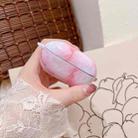 For Beats Solo Buds Marble Texture Glossy PC Earphone Protective Case(Pink White) - 2